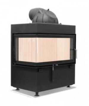 Каминная топка Hoxter ECKA 70/40/38L Левосторонняя с внешним теплоаккумулятором 