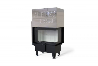 Топка DEFRO HOME RIVA SM BP G SHORT, 16 кВт, 756/478/500мм, угловое стекло справа, с водяным контуром, гильотина 