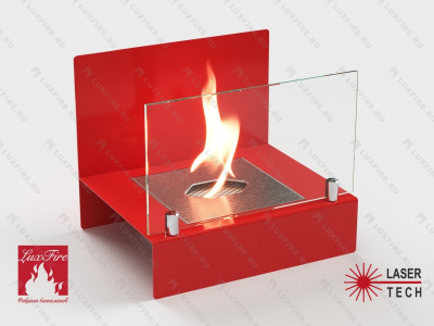 Настольный биокамин Lux Fire "Афиша" М (красный) 